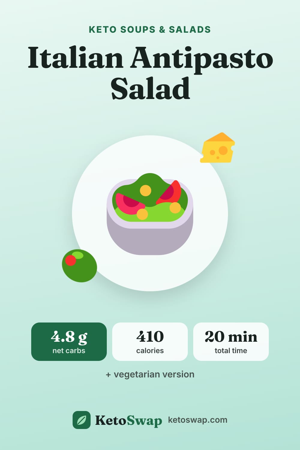 Italian Antipasto Salad — pin image