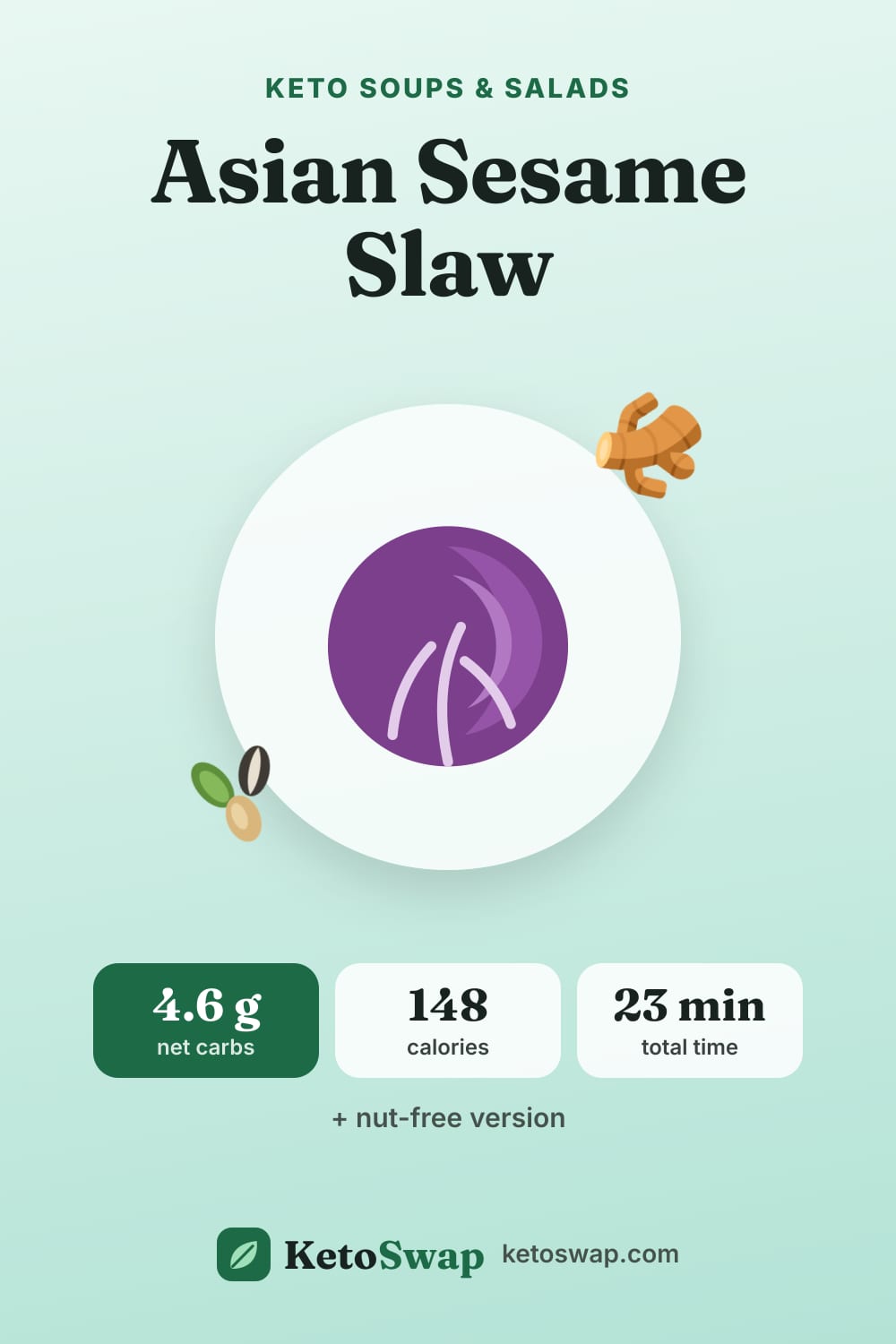 Asian Sesame Slaw — pin image