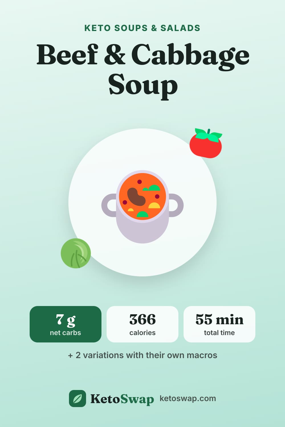 Beef & Cabbage Soup — pin image