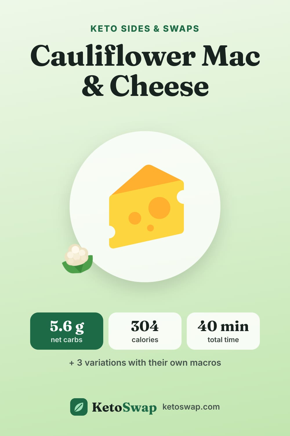 Cauliflower Mac & Cheese — pin image
