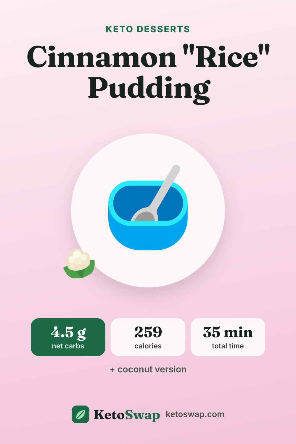 Cinnamon "Rice" Pudding — pin image