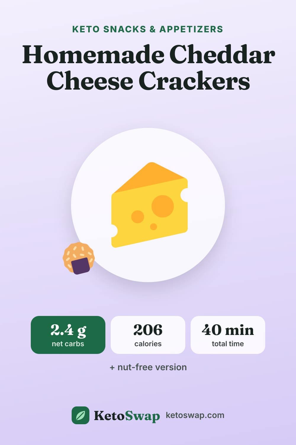 Homemade Cheddar Cheese Crackers — pin image