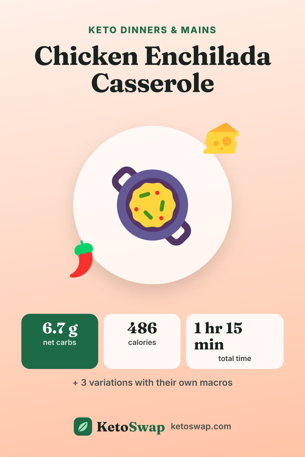 Chicken Enchilada Casserole — pin image