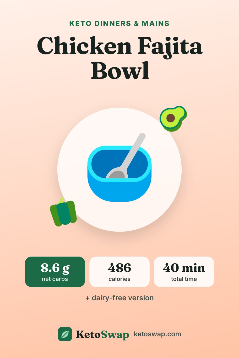 Chicken Fajita Bowl — pin image