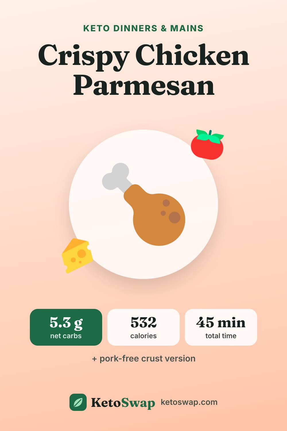 Crispy Chicken Parmesan — pin image