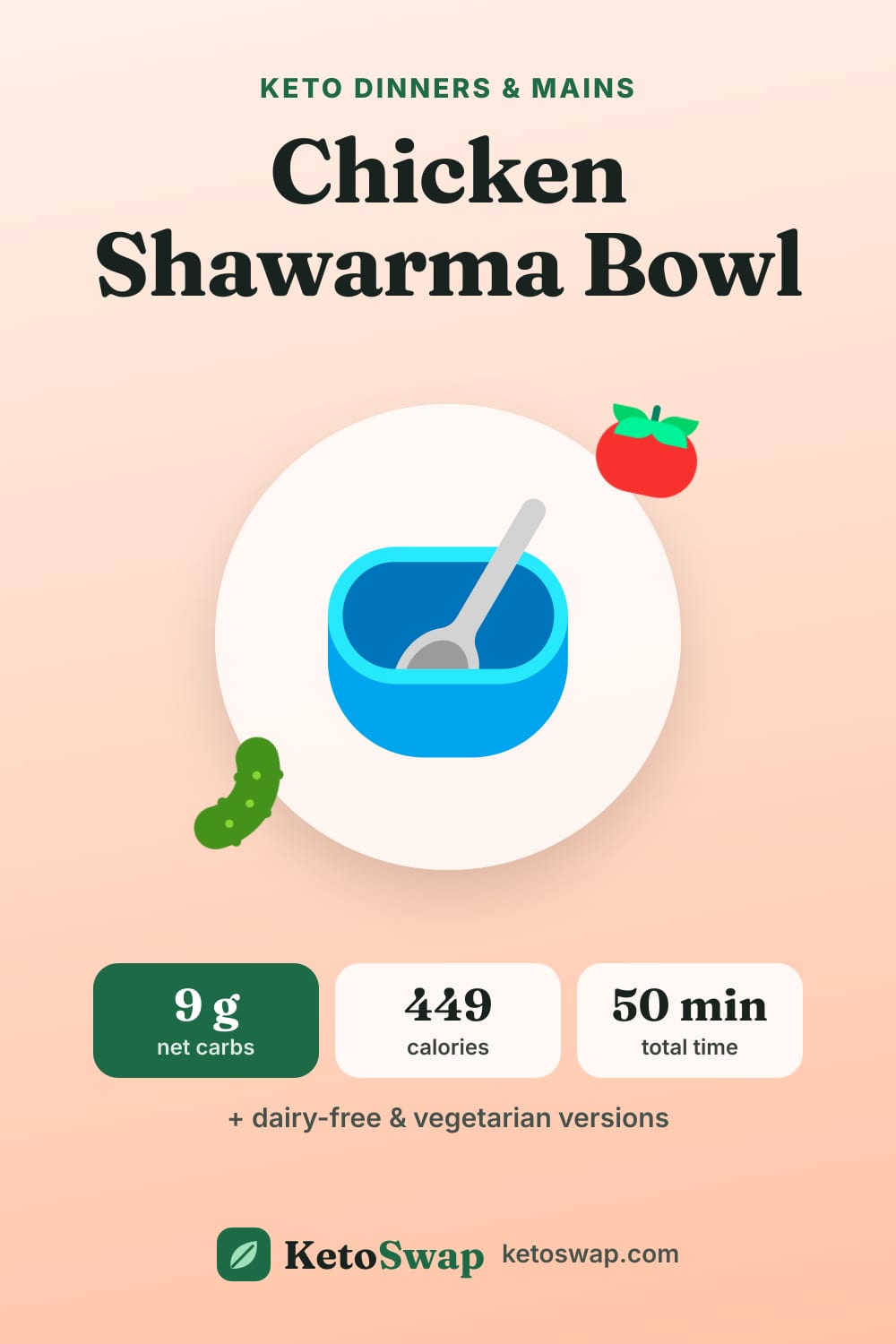 Chicken Shawarma Bowl — pin image