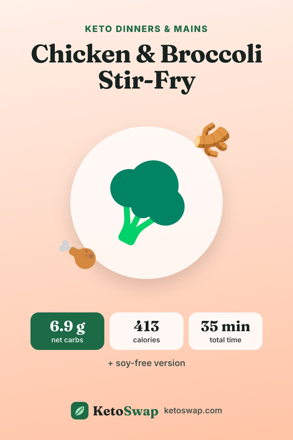 Chicken & Broccoli Stir-Fry — pin image
