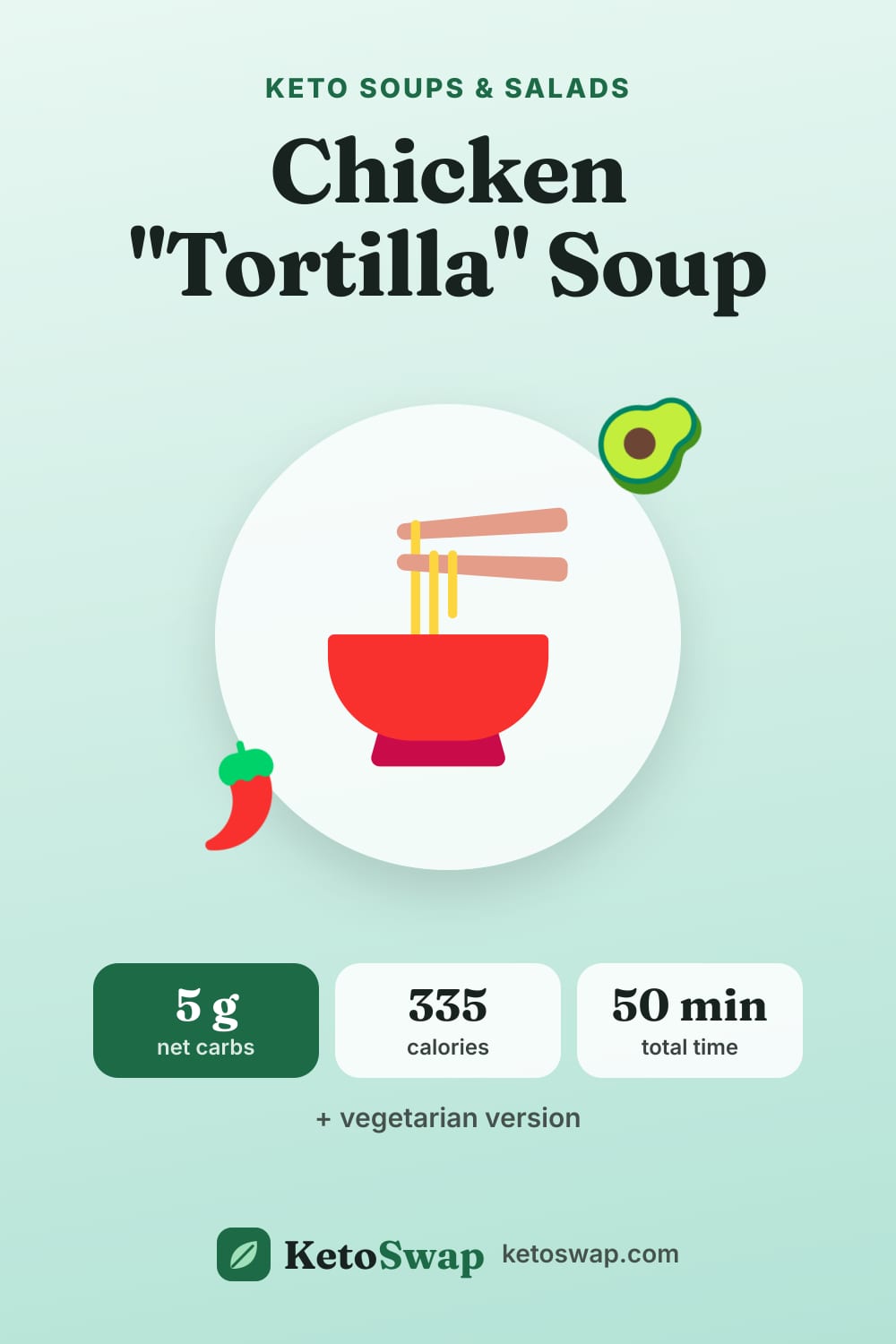 Chicken "Tortilla" Soup — pin image