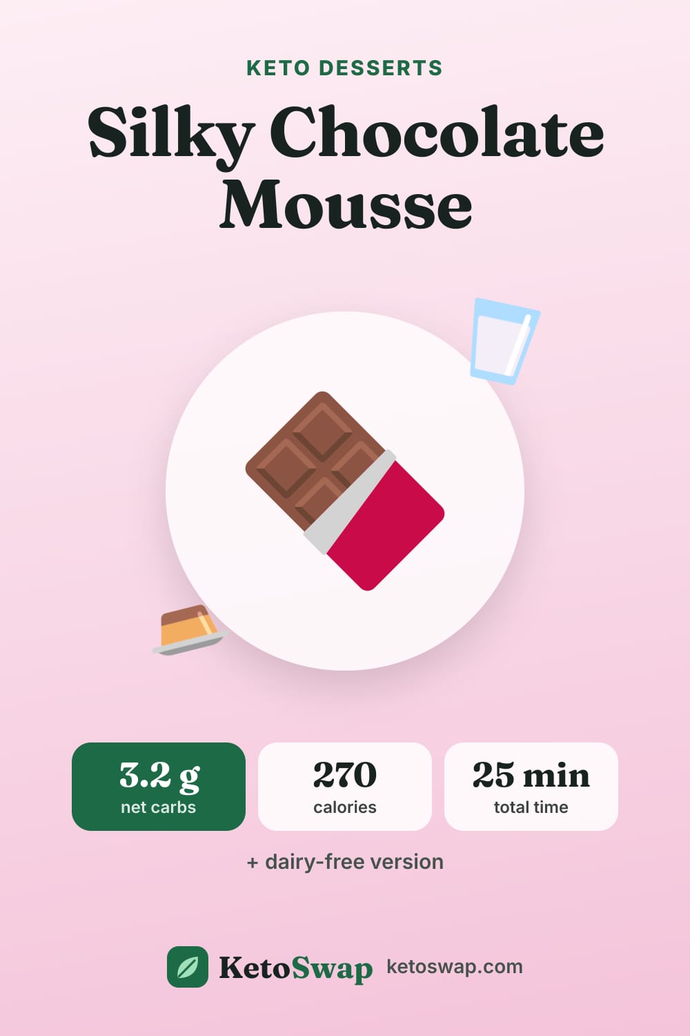 Silky Chocolate Mousse — pin image