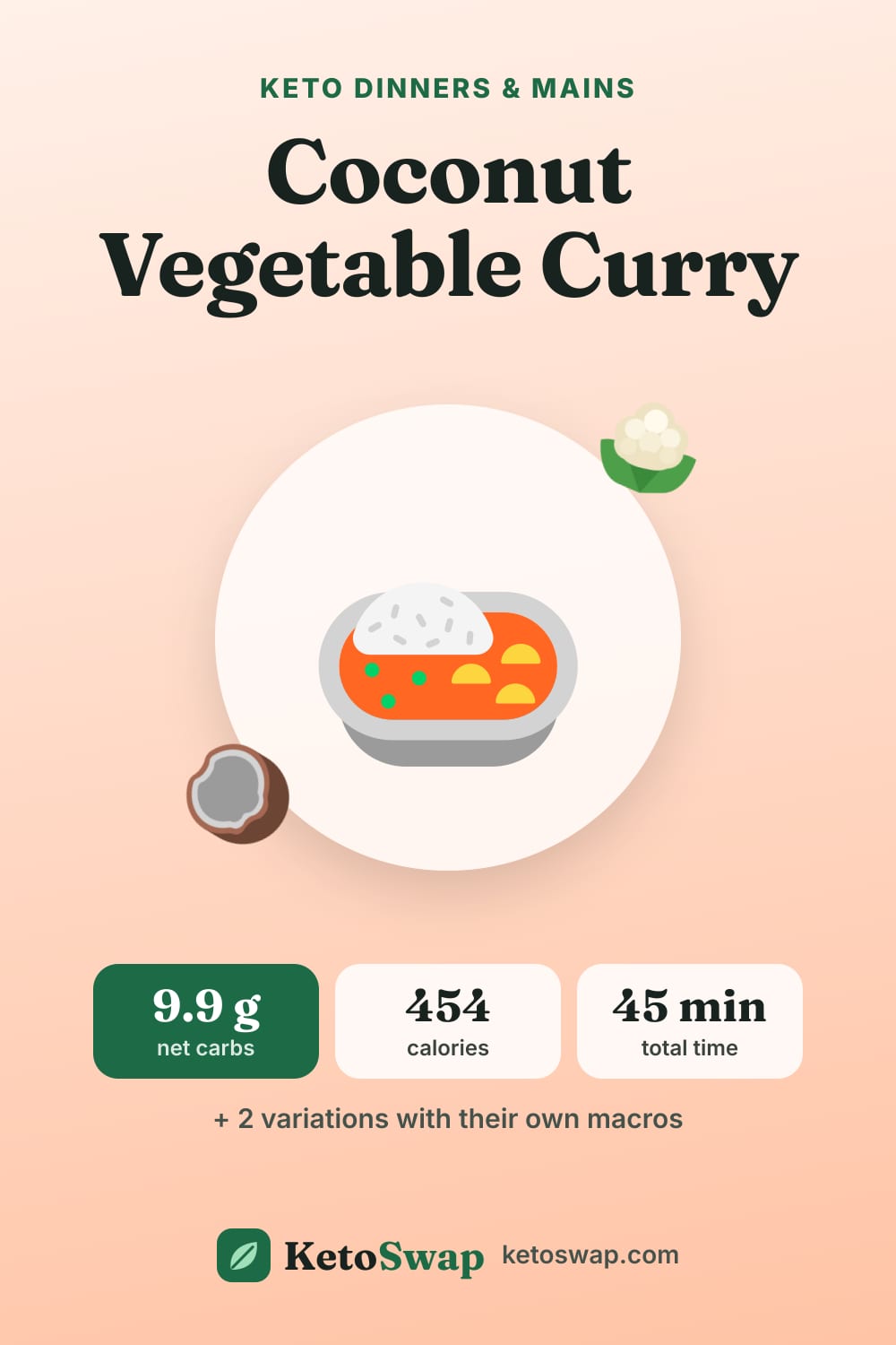 Coconut Vegetable Curry — pin image
