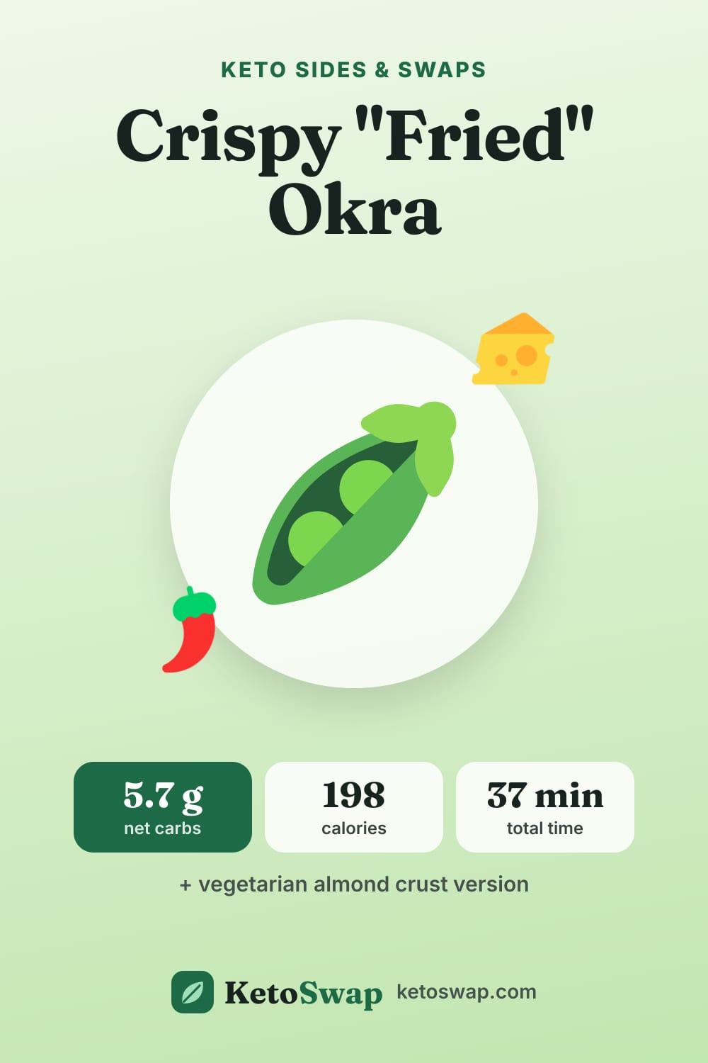Crispy "Fried" Okra — pin image