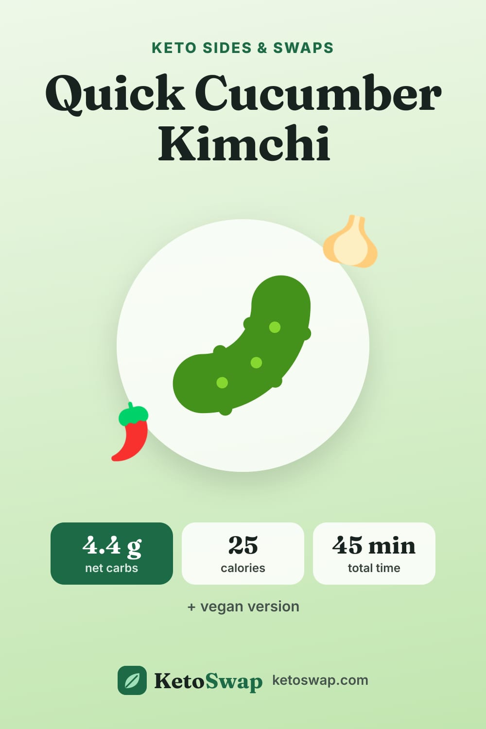 Quick Cucumber Kimchi — pin image