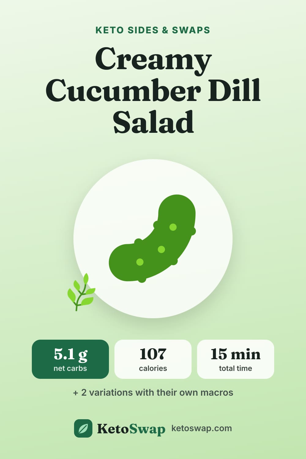 Creamy Cucumber Dill Salad — pin image