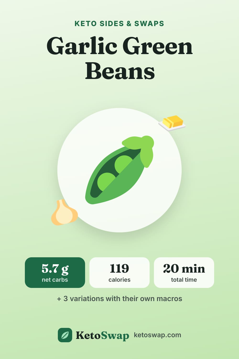 Garlic Green Beans — pin image