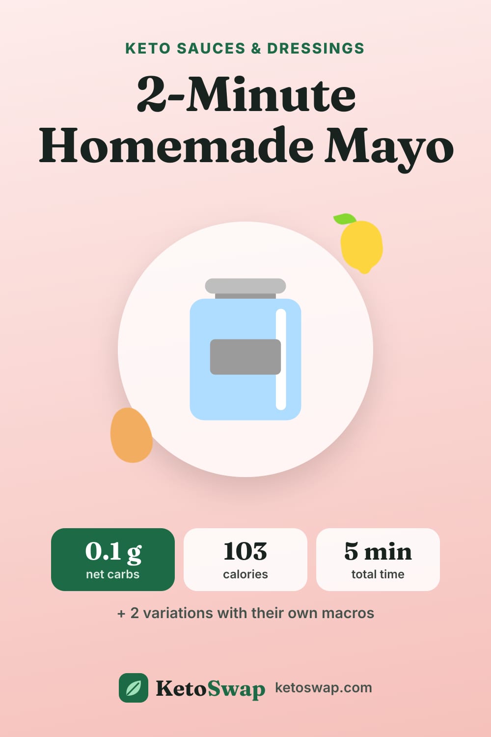 2-Minute Homemade Mayo — pin image
