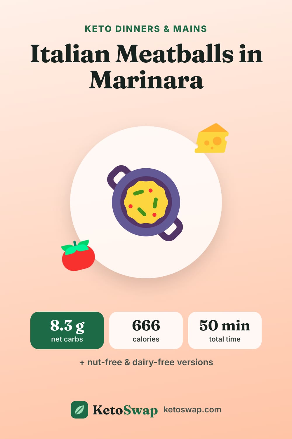 Italian Meatballs in Marinara — pin image