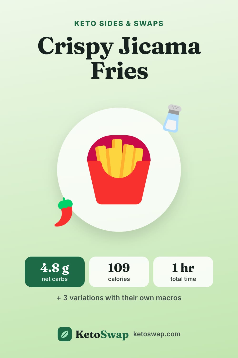 Crispy Jicama Fries — pin image
