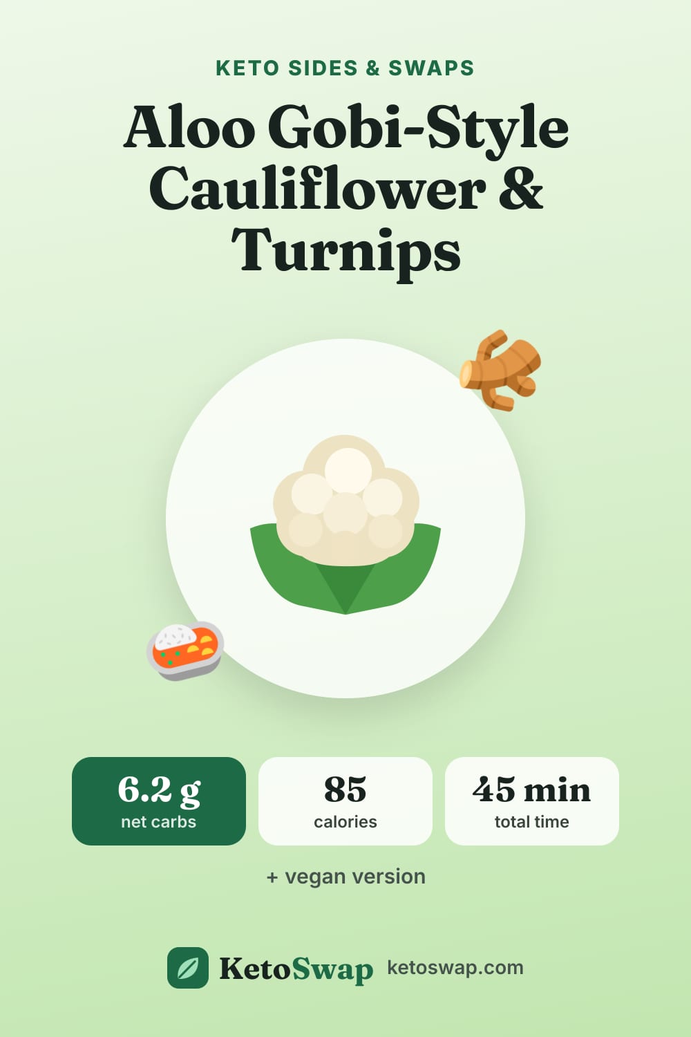 Aloo Gobi-Style Cauliflower & Turnips — pin image