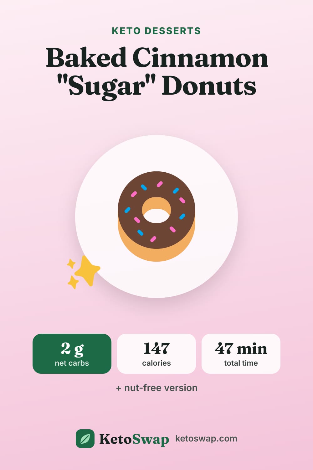 Baked Cinnamon "Sugar" Donuts — pin image