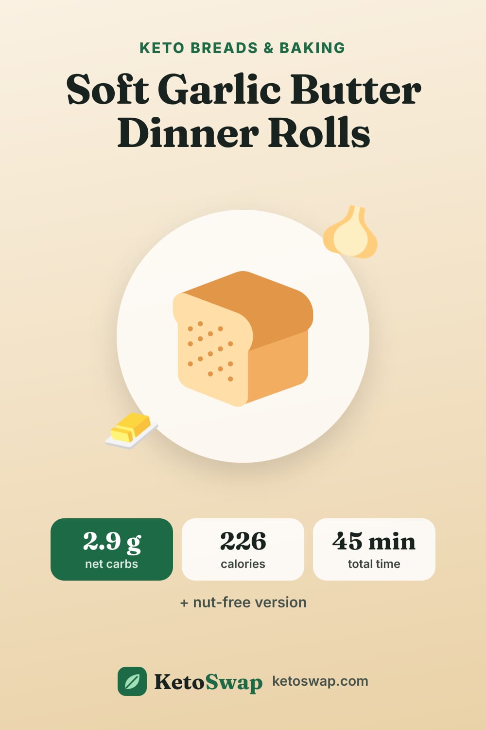 Soft Garlic Butter Dinner Rolls — pin image