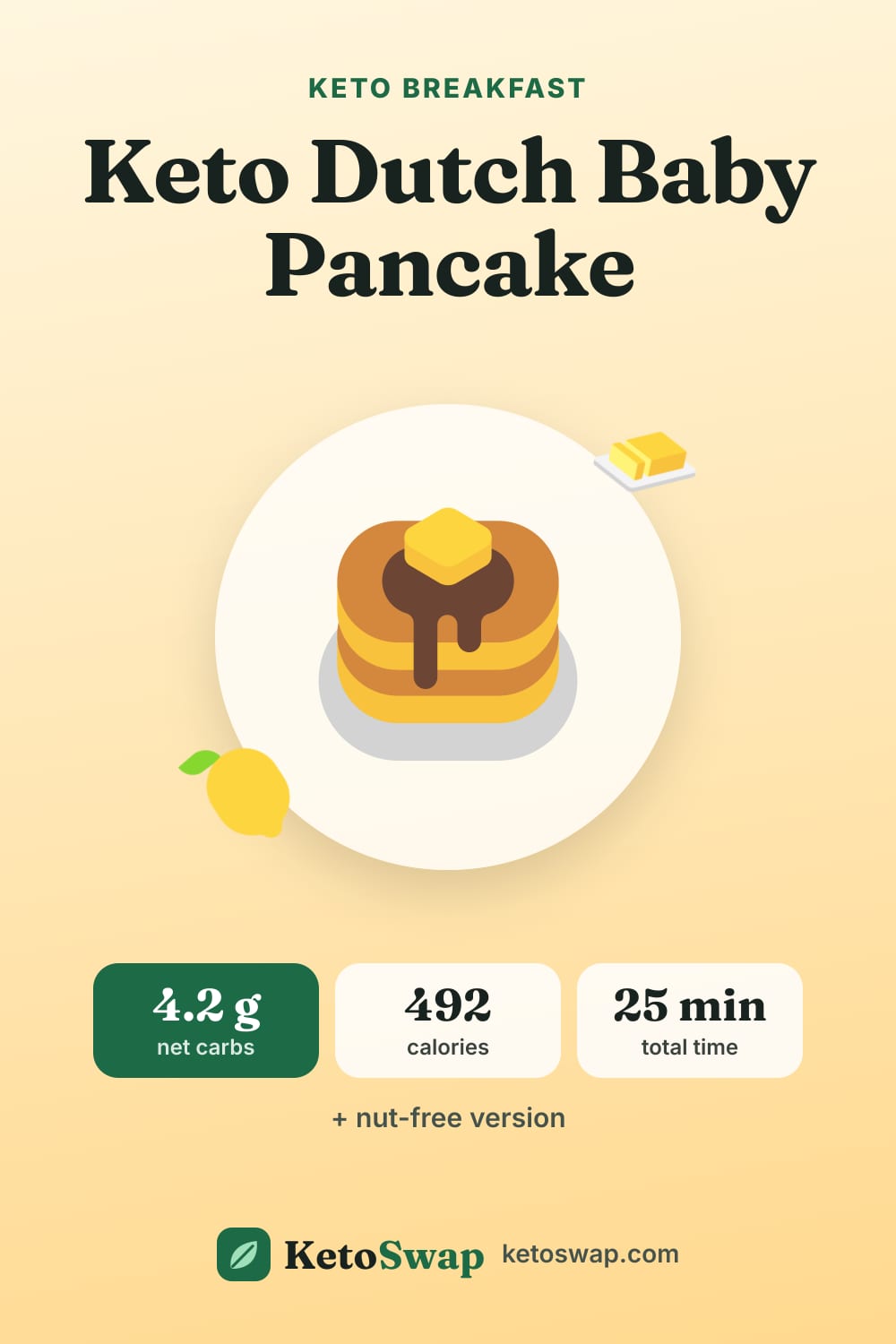Keto Dutch Baby Pancake — pin image