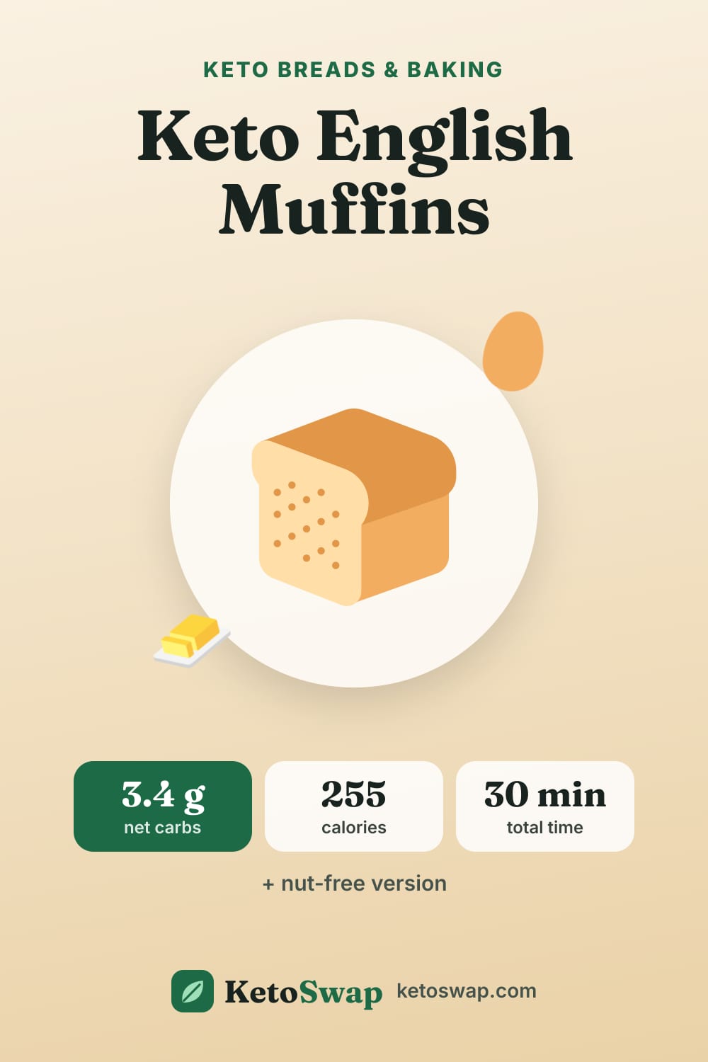 Keto English Muffins — pin image