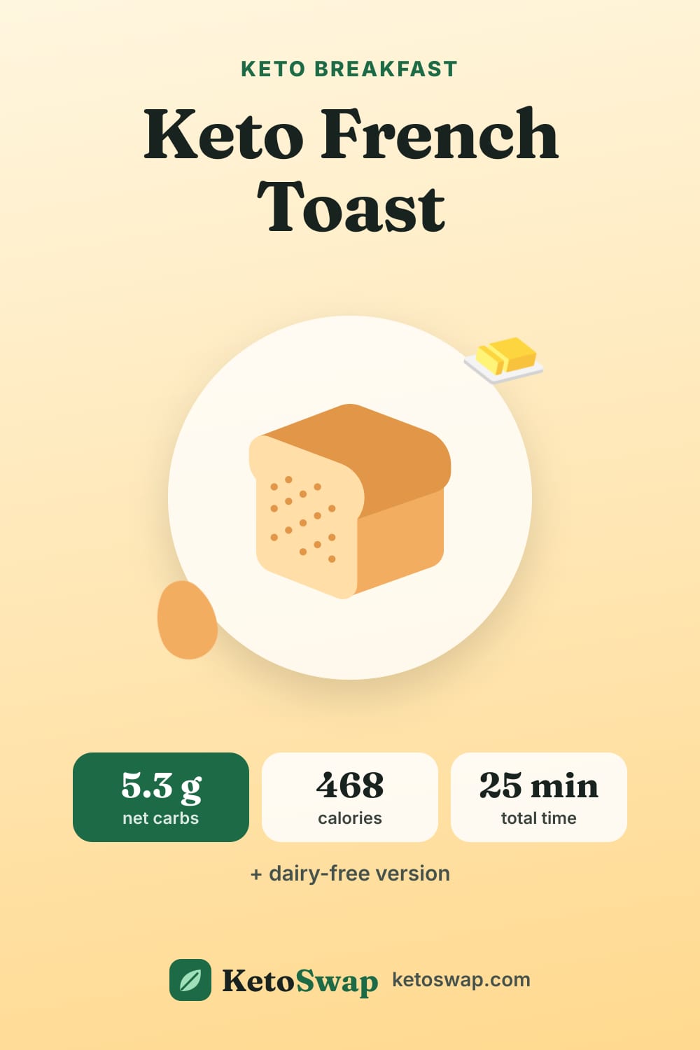 Keto French Toast — pin image