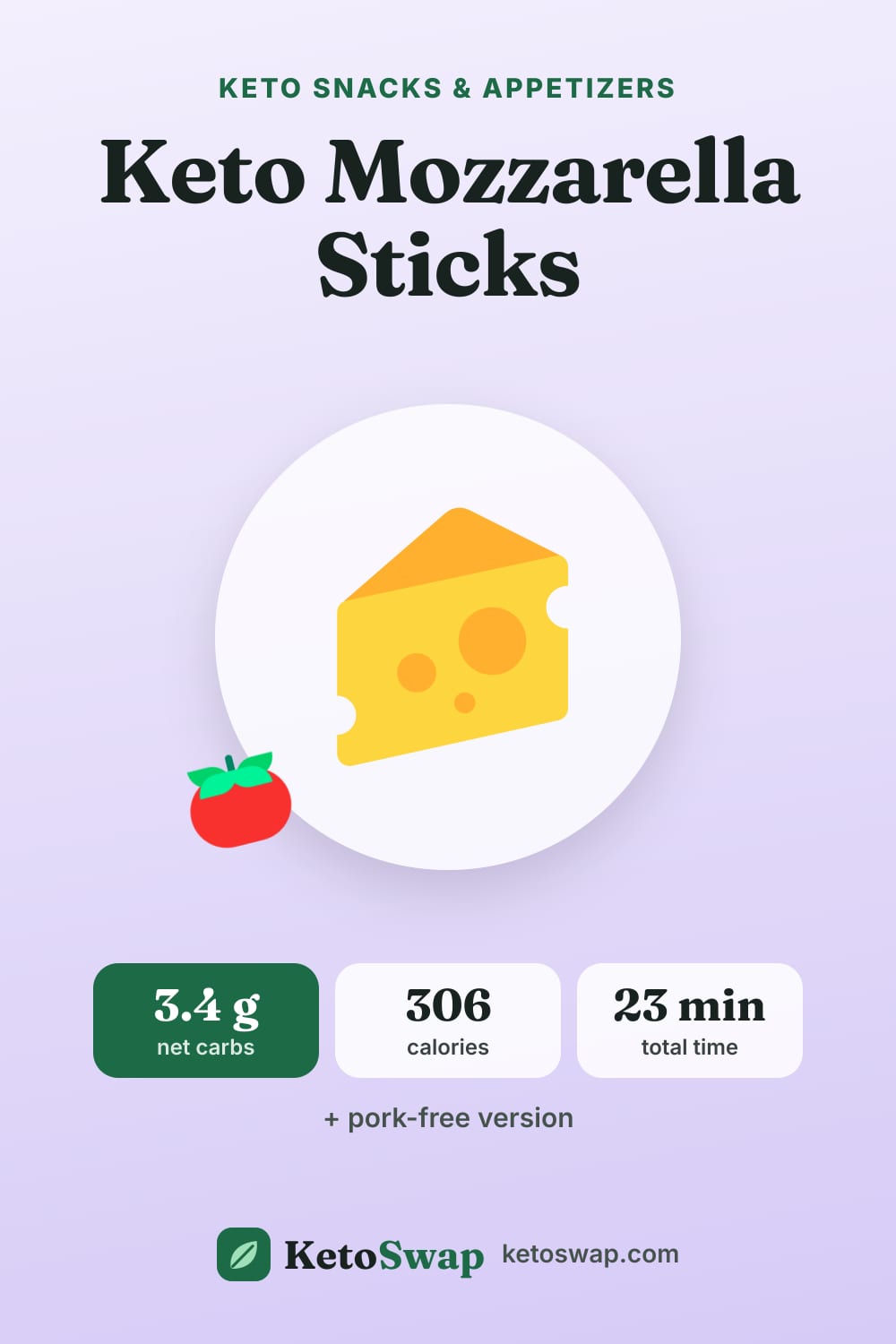 Keto Mozzarella Sticks — pin image
