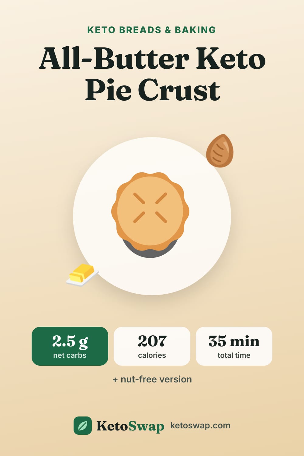All-Butter Keto Pie Crust — pin image