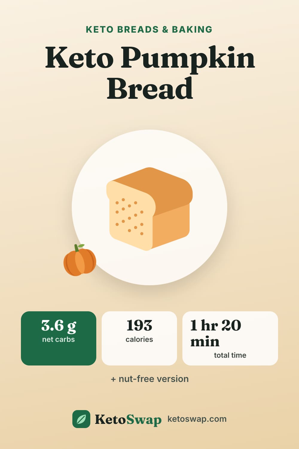 Keto Pumpkin Bread — pin image