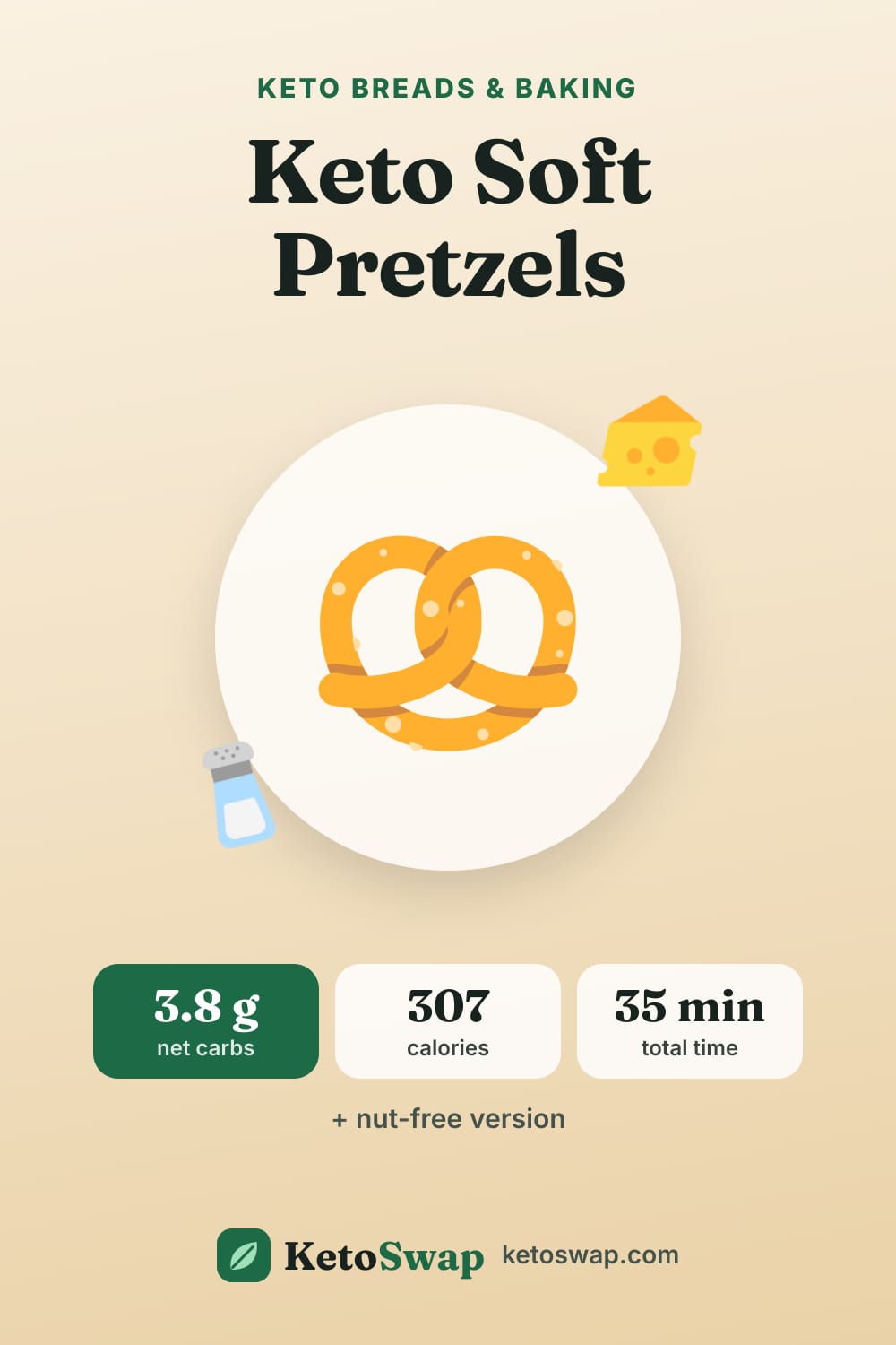 Keto Soft Pretzels — pin image