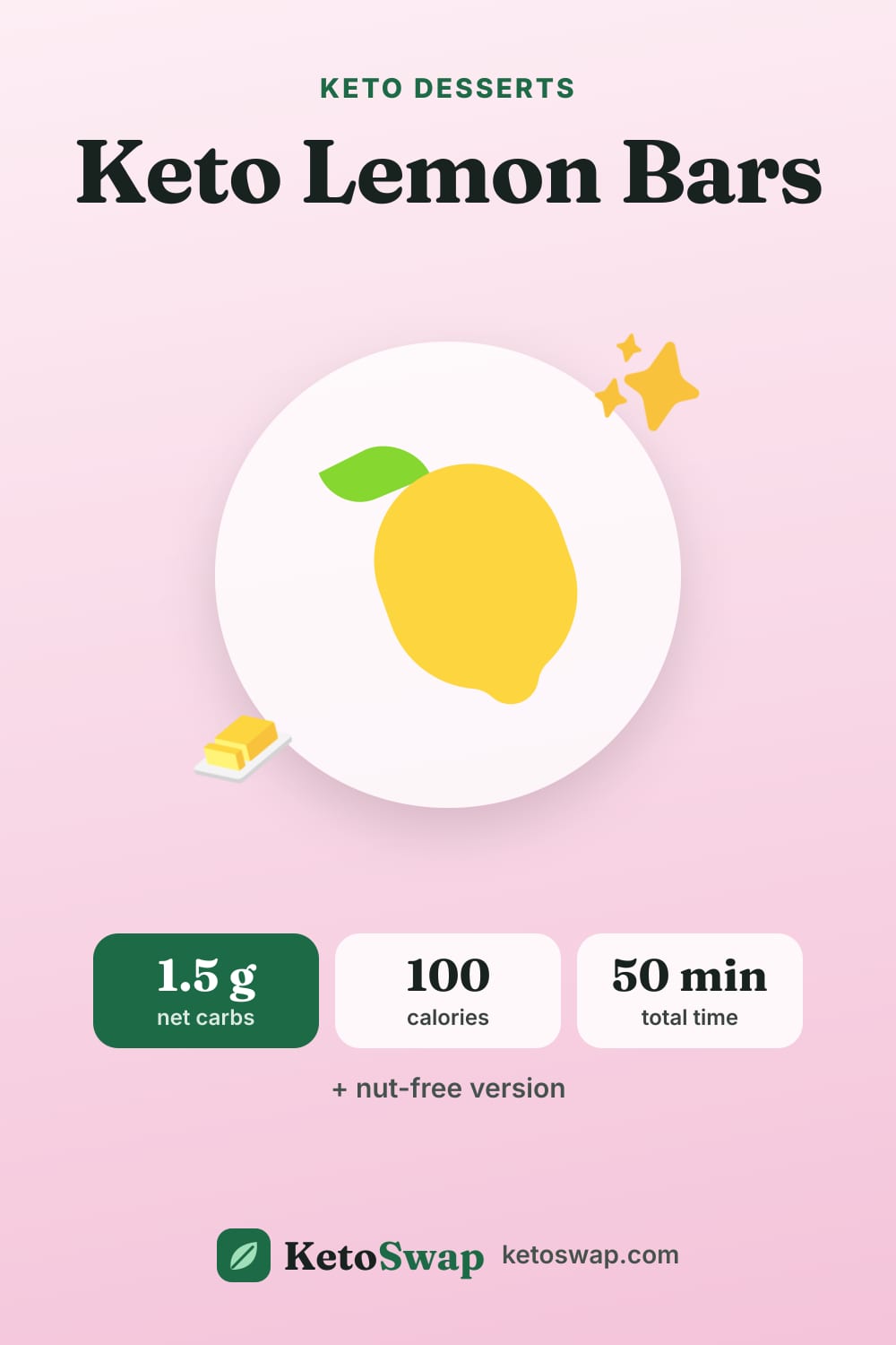 Keto Lemon Bars — pin image
