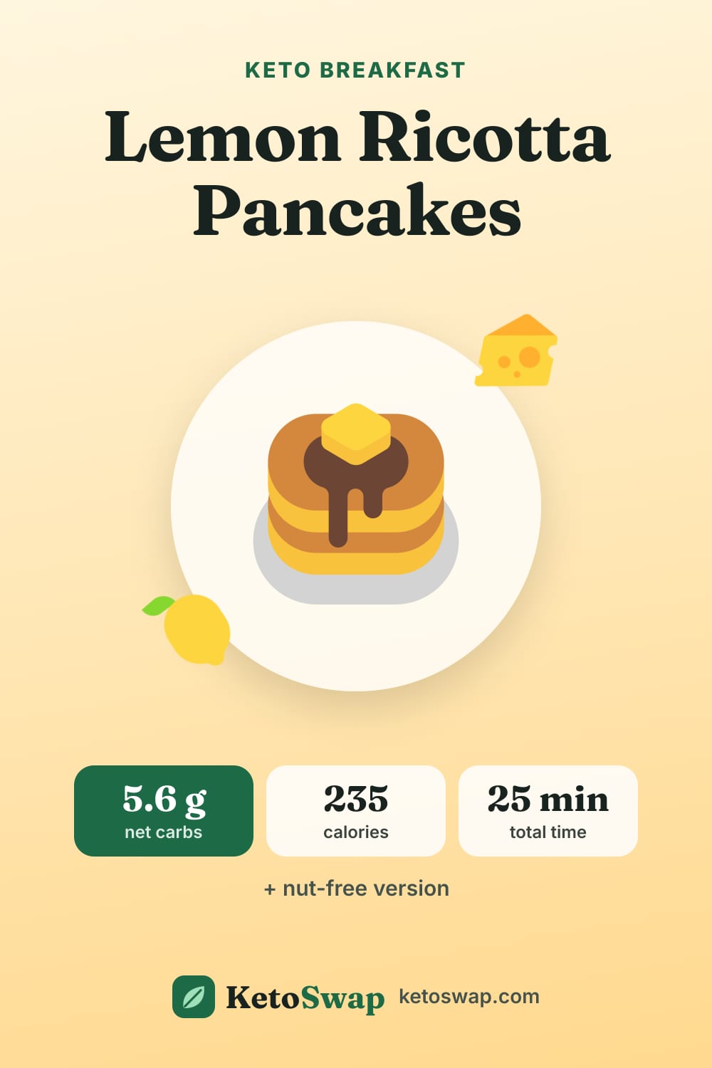 Lemon Ricotta Pancakes — pin image