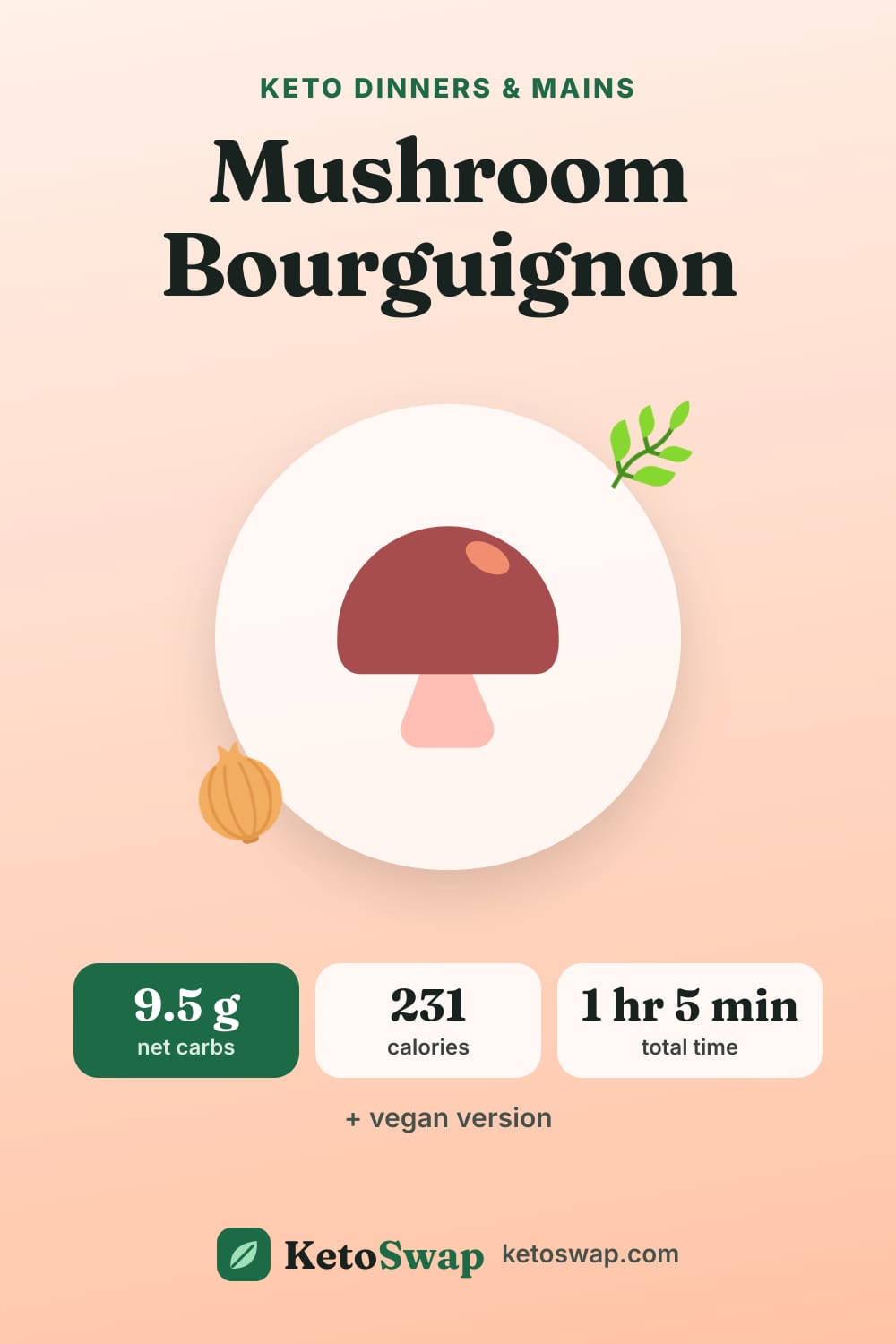 Mushroom Bourguignon — pin image