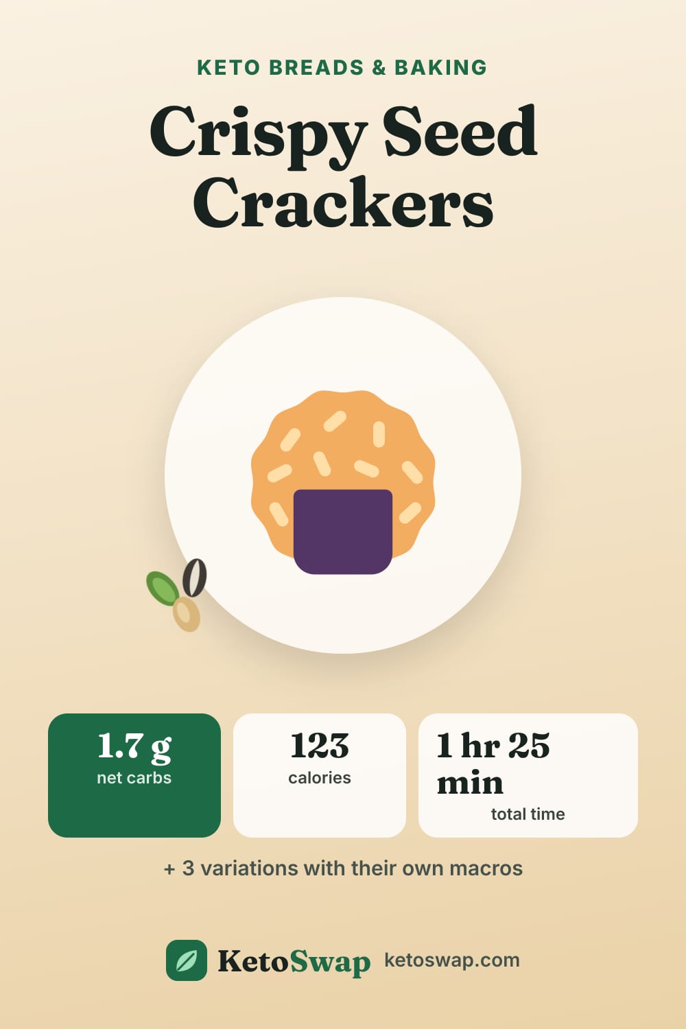 Crispy Seed Crackers — pin image