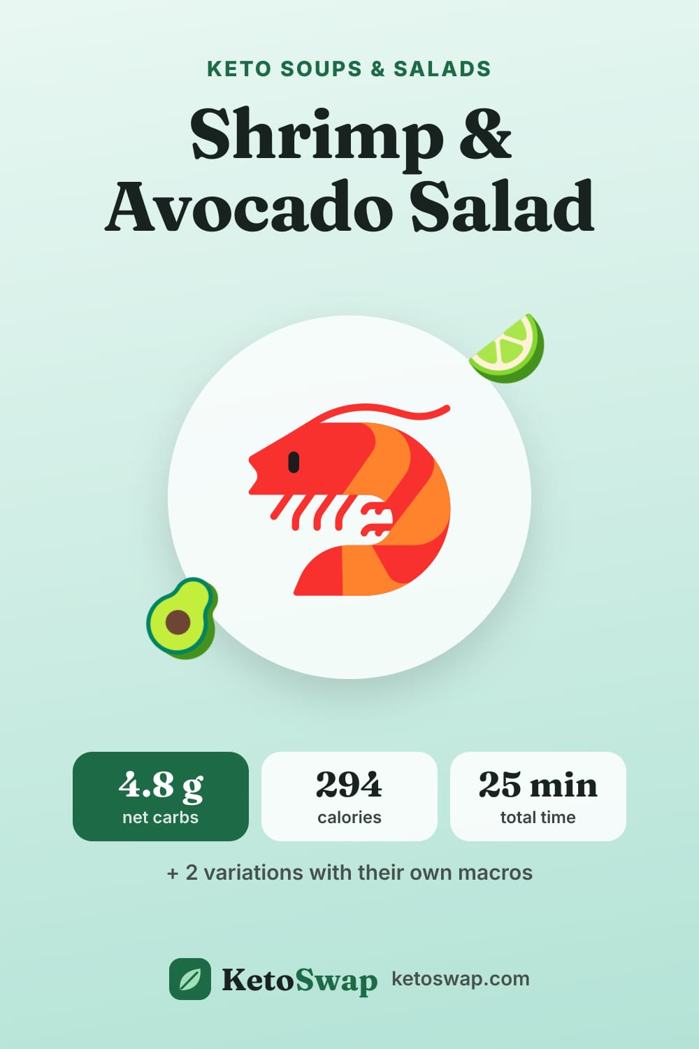 Shrimp & Avocado Salad — pin image