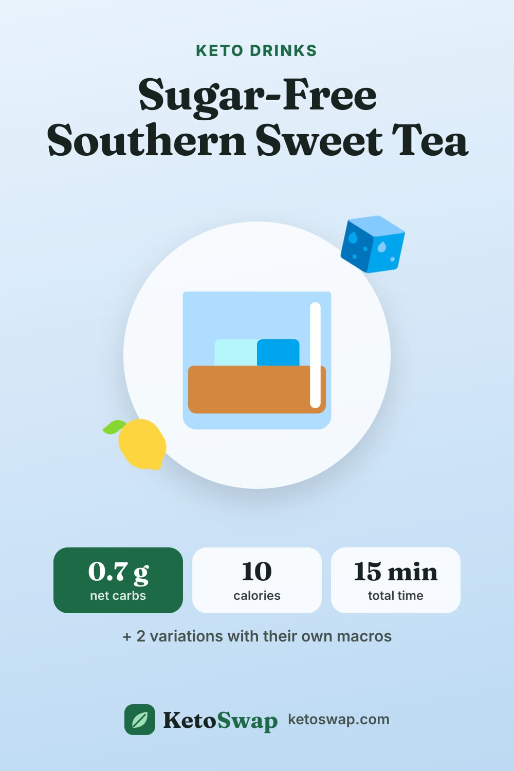 Sugar-Free Southern Sweet Tea — pin image