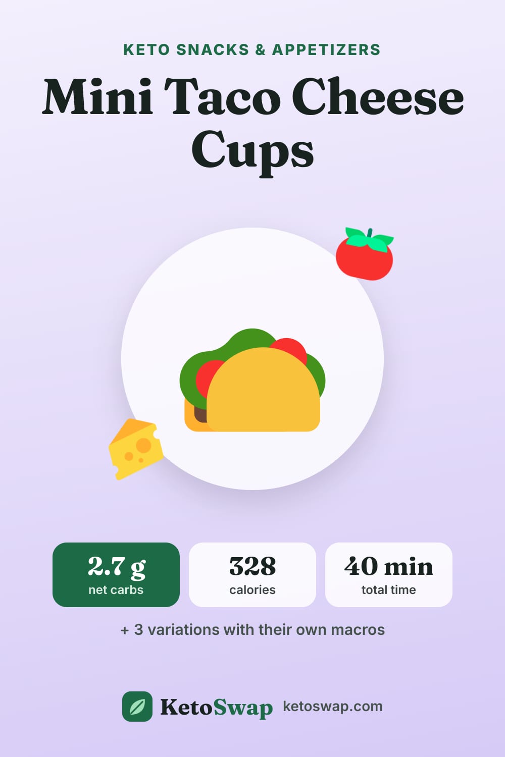 Mini Taco Cheese Cups — pin image